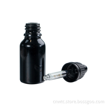 5ml to 100ml Frosted Matte Black Glass Bottles with Droppers: CE & ISO Certified Essential Oil Containers